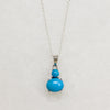 Impossible Blue Turquoise & Sterling Artisan Pendant