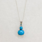 Impossible Blue Turquoise & Sterling Artisan Pendant