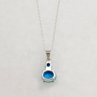 Impossible Blue Turquoise & Sterling Artisan Pendant