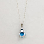 Impossible Blue Turquoise & Sterling Artisan Pendant