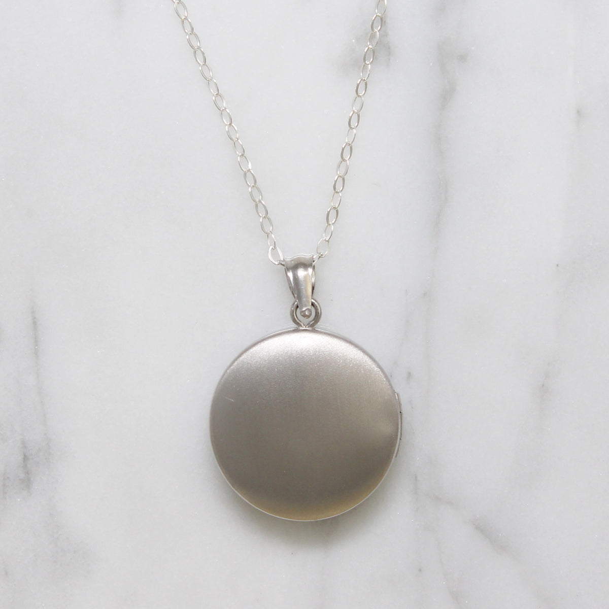Perfectly Plain Round Sterling Silver Locket