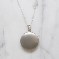 Perfectly Plain Round Sterling Silver Locket