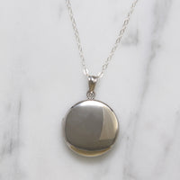 Perfectly Plain Round Sterling Silver Locket