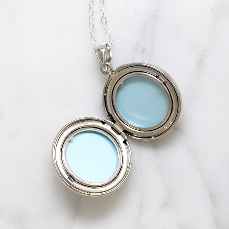 Perfectly Plain Round Sterling Silver Locket