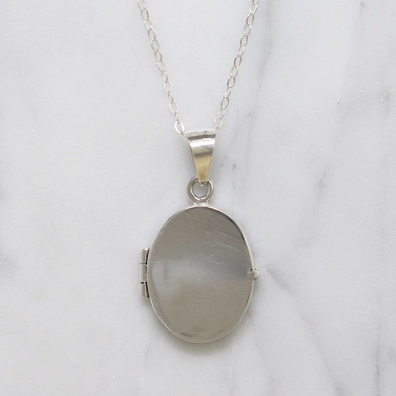 Simply Perfect Sterling Silver Oval Locket