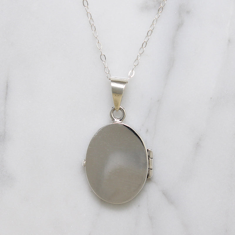 Simply Perfect Sterling Silver Oval Locket