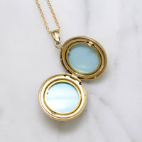 Star-Set Diamond in Gold Fill Round Locket