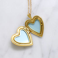 Heart-Shaped Locket with Star-Set Diamond 