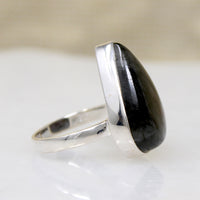 Labradorite Teardrop in Sterling Silver Artisan Ring