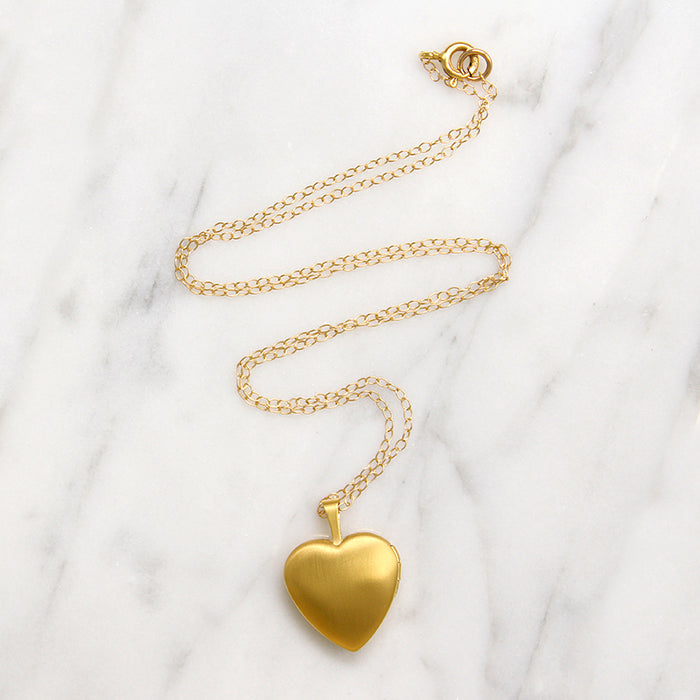Glossy Gold Fill Heart Locket