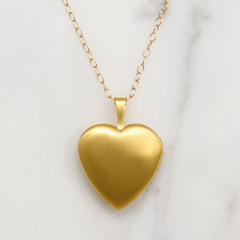 Glossy Gold Fill Heart Locket