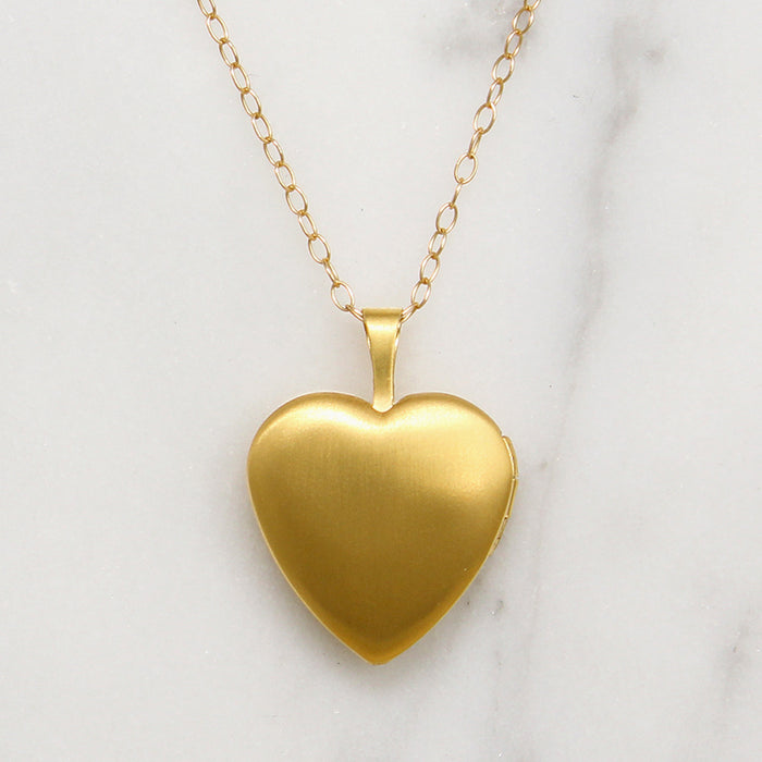 Glossy Gold Fill Heart Locket