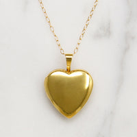 Glossy Gold Fill Heart Locket