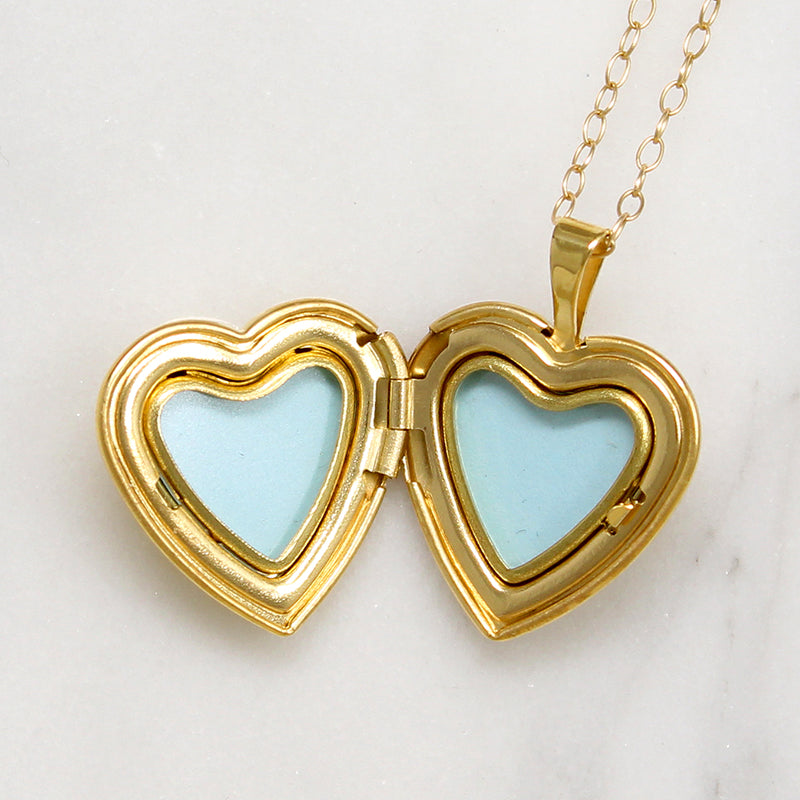Glossy Gold Fill Heart Locket