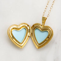 Glossy Gold Fill Heart Locket