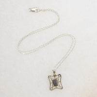 Labradorite & Sterling Silver Web Necklace