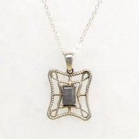Labradorite & Sterling Silver Web Necklace
