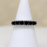 Fierce Black Zircon & Sterling Silver Band