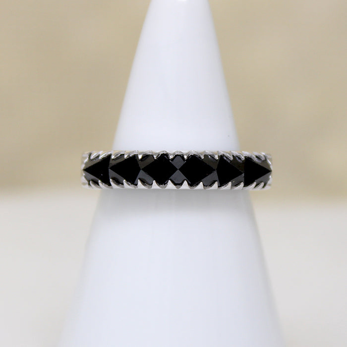 Fierce Black Zircon & Sterling Silver Band