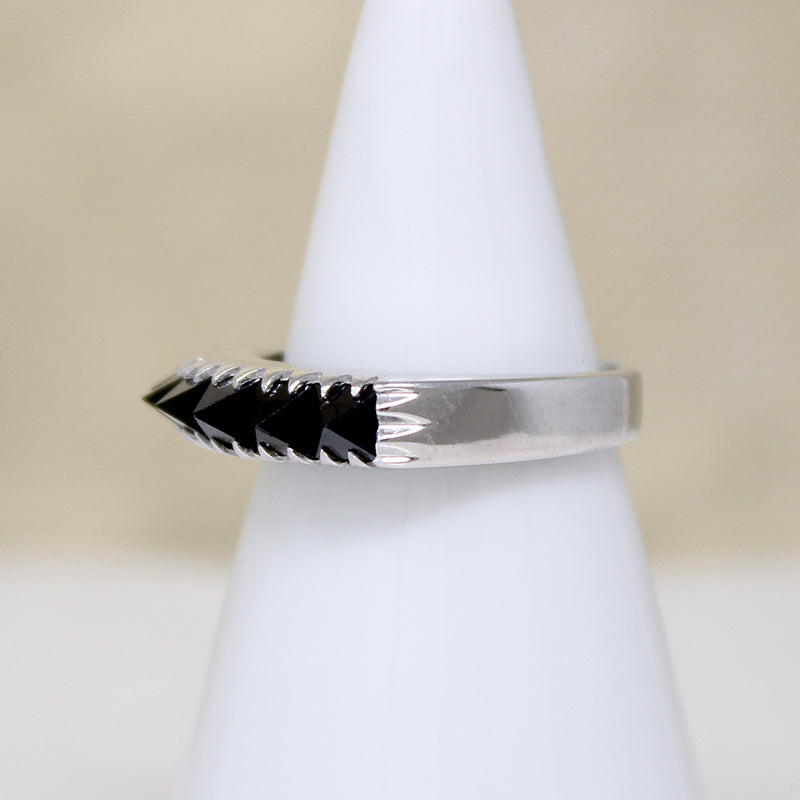 Fierce Black Zircon & Sterling Silver Band