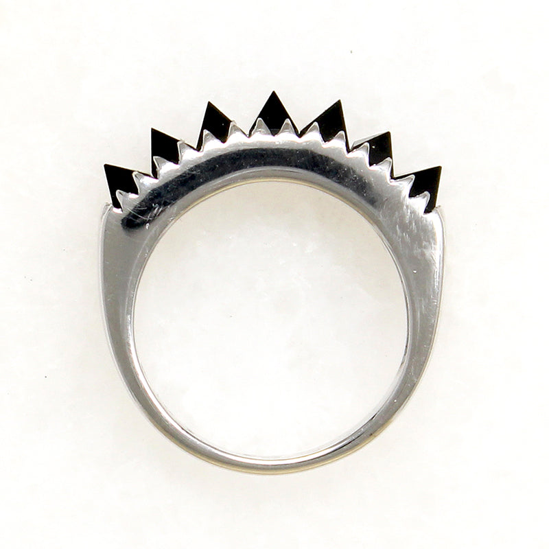 Fierce Black Zircon & Sterling Silver Band