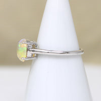 Enchanting Opal in Sterling Silver Artisan Solitaire Ring