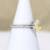 Enchanting Opal in Sterling Silver Artisan Solitaire Ring