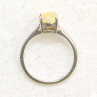 Enchanting Opal in Sterling Silver Artisan Solitaire Ring
