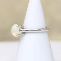 Exquisite Opal in Sterling Silver Artisan Solitaire Ring