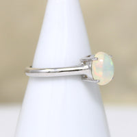 Exquisite Opal in Sterling Silver Artisan Solitaire Ring