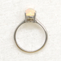 Exquisite Opal in Sterling Silver Artisan Solitaire Ring