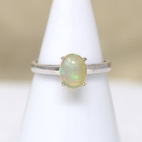 Magical Opal in Sterling Silver Artisan Solitaire Ring