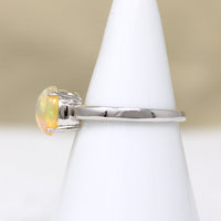Magical Opal in Sterling Silver Artisan Solitaire Ring