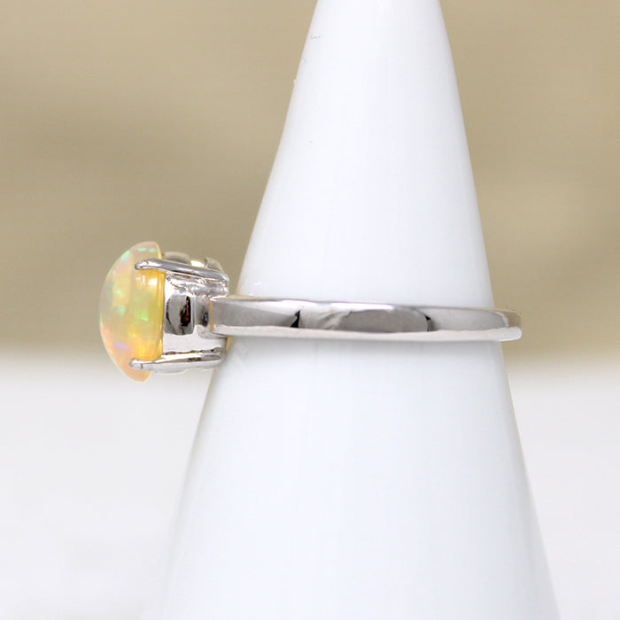 Magical Opal in Sterling Silver Artisan Solitaire Ring