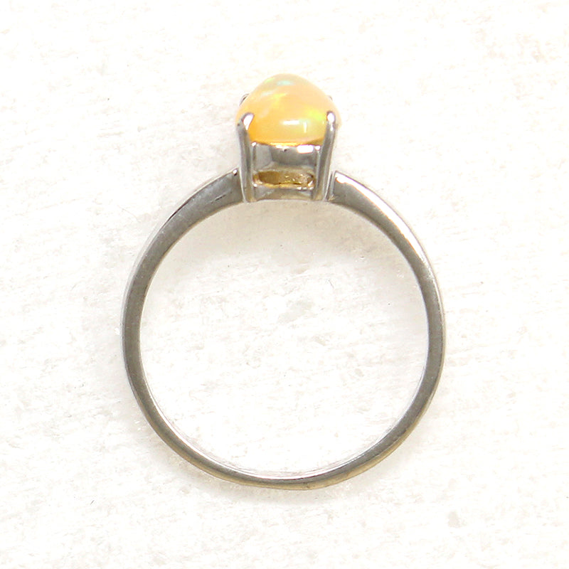 Magical Opal in Sterling Silver Artisan Solitaire Ring