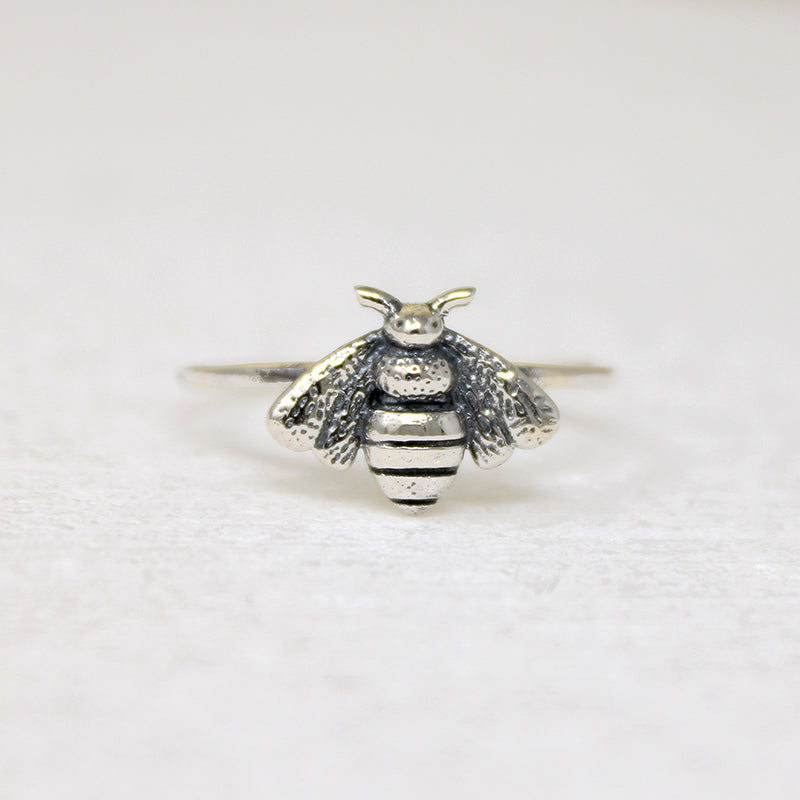 Wee Sterling Silver Bee Artisan Ring