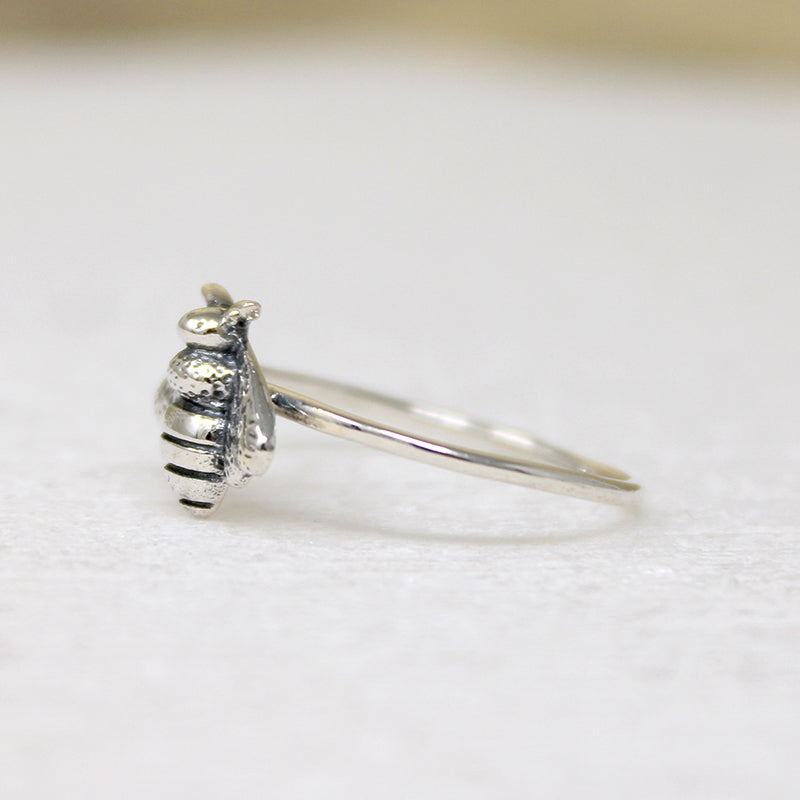 Wee Sterling Silver Bee Artisan Ring