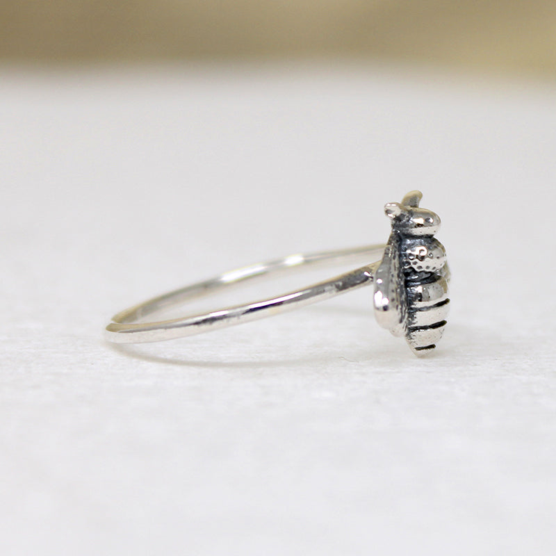 Wee Sterling Silver Bee Artisan Ring