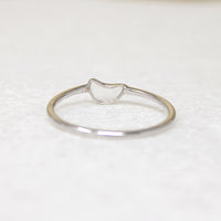 Dainty Rose Cut Diamond & Sterling Silver Artisan Solitaire Ring