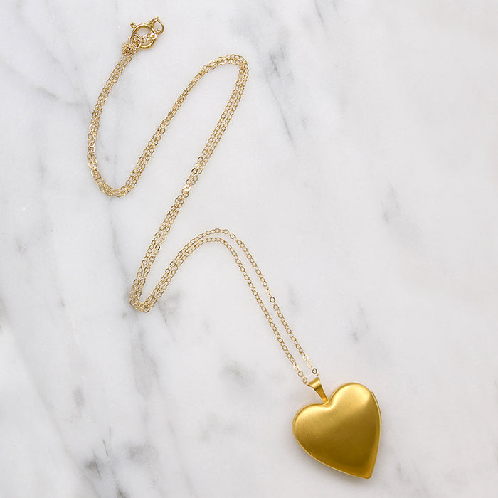 Glowing Heart Locket in Recycled Gold Fill