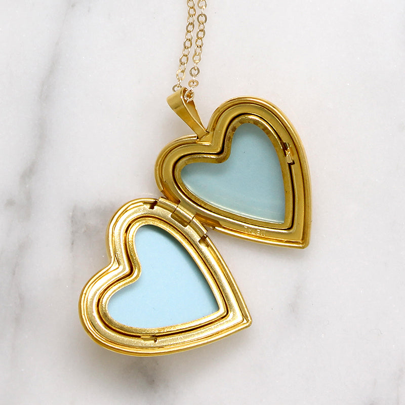 Glowing Heart Locket in Recycled Gold Fill