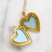 Glowing Heart Locket in Recycled Gold Fill