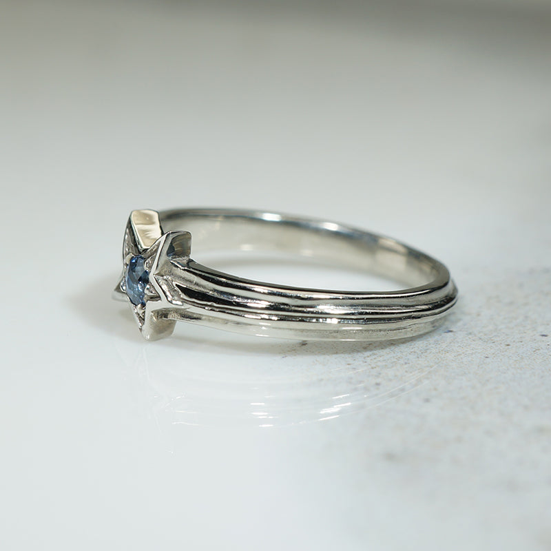 Shooting Star Old Mine Cut Sapphire Ring by 720