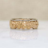 Lush Two-Tone Openwork Paisley Motif NOS Band