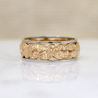 Lush Two-Tone Openwork Paisley Motif NOS Band