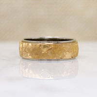 Jaunty Hearts Two-Tone Gold NOS Wedding Band