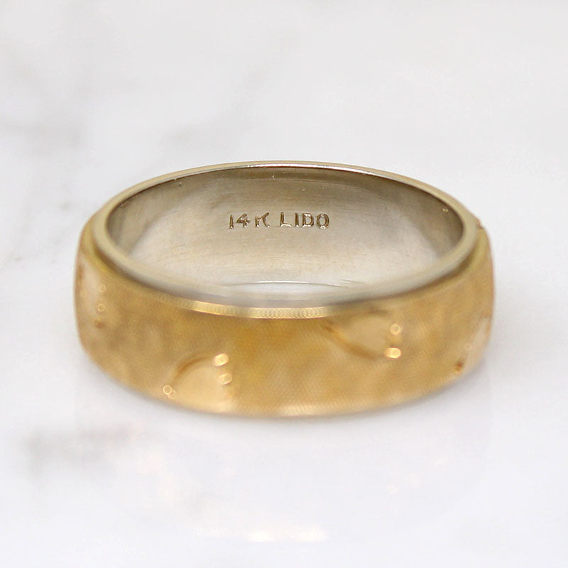Jaunty Hearts Two-Tone Gold NOS Wedding Band