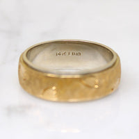 Jaunty Hearts Two-Tone Gold NOS Wedding Band