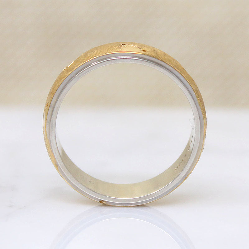Jaunty Hearts Two-Tone Gold NOS Wedding Band