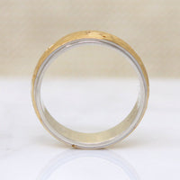 Jaunty Hearts Two-Tone Gold NOS Wedding Band